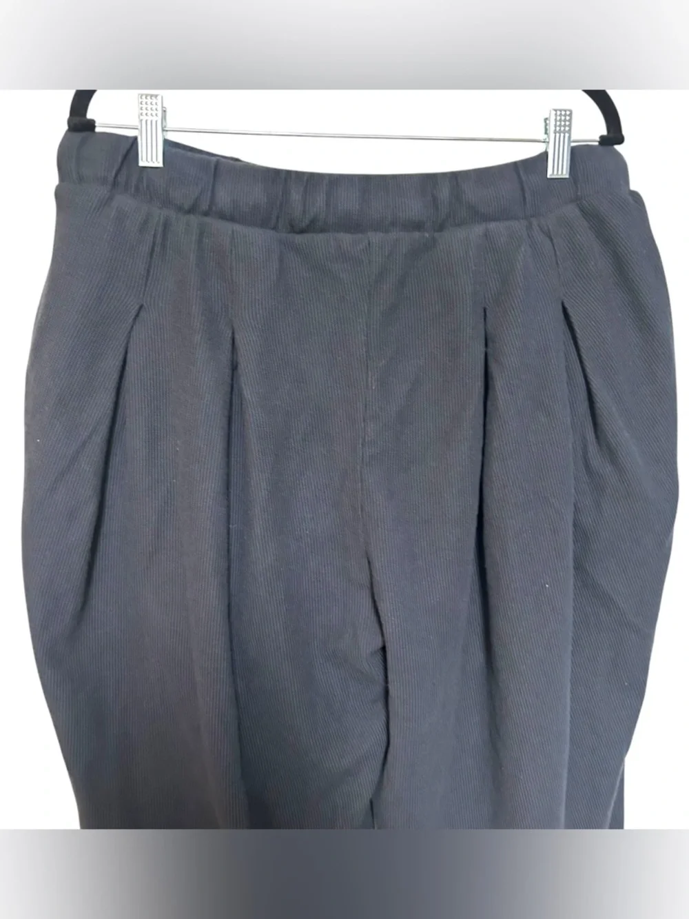 Free People Beach XL Day Tripper Ribbed Pleated Drawstring Pant wide leg cropped